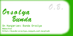 orsolya bunda business card